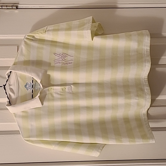 THEREABOUTS GIRLS GREEN & WHITE STRIPED "KINDNESS COUNTS" SHORT SLEEVE CROP XL - Picture 1 of 9